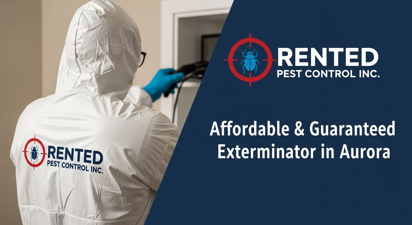 Pest removal technician inpecting home in Aurora Pest removal technician inpecting home in Aurora
